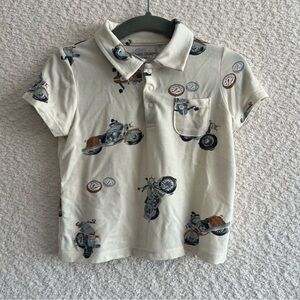 Angel Dear Infant Bamboo Collar‎ Motorcycle Short Sleeve Shirt Size 12-18 Months